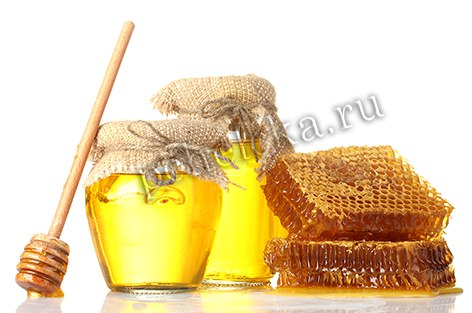 Банки и соты с мёдом Мёд